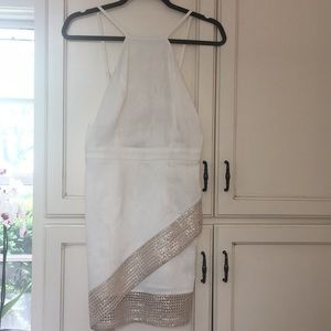 White high neck dress by NBD